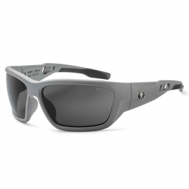 Ergodyne Baldr 57133 Safety Glasses - Matte Gray Frame - Smoke Anti-Fog Lens