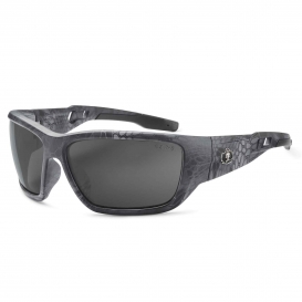 Ergodyne Baldr 57531 Safety Glasses - Kryptek Typhon Frame - Smoke Polarized Lens