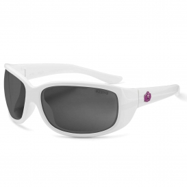 Ergodyne Erda 58230 Safety Glasses for Women - White Frame - Smoke Lens