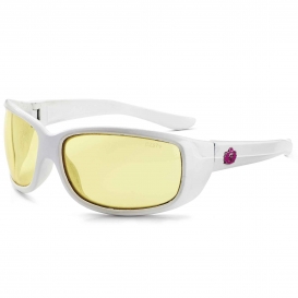 Ergodyne Erda 58250 Safety Glasses for Women - White Frame - Yellow Lens