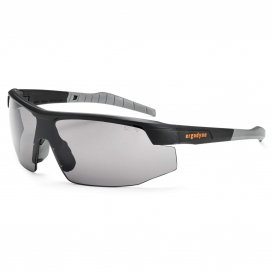Ergodyne Skoll 59030 Safety Glasses - Matte Black Frame - Smoke Lens