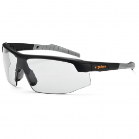 Ergodyne Skoll 59080 Safety Glasses - Matte Black Frame - Indoor/Outdoor Lens
