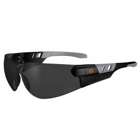 Ergodyne Skullerz 59130 SAGA Safety Glasses - Matte Black Frame - Smoke Lens