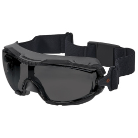 Ergodyne Arkyn 60313 Elastic Strap Safety Goggles - Black Frame - Smoke Anti-Fog Lens