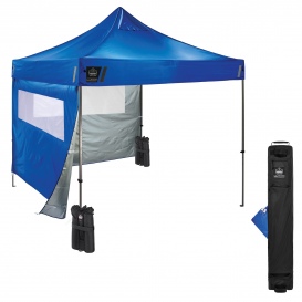 Ergodyne SHAX 6052 Heavy Duty Pop-Up Tent Kit with Mesh Windows - Blue