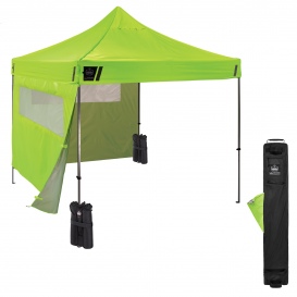 Ergodyne SHAX 6052 Heavy Duty Pop-Up Tent Kit with Mesh Windows - Lime