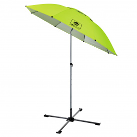 Ergodyne SHAX 6199 Lightweight Work Umbrella and Stand Kit - Lime