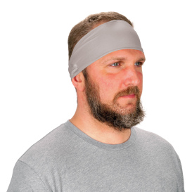 Ergodyne Chill-Its 6634 Performance Knit Cooling Headband - Gray