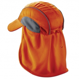 Ergodyne Chill-Its 6650 High Performance Hat with Neck Shade - Orange