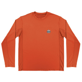 Ergodyne Chill-Its 6689 Cooling Long Sleeve Sun Shirt with UV Protection - Orange