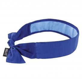Ergodyne Chill-Its 6700CT Evaporative Cooling Bandana with Cooling Towel and Tie Closure - Blue