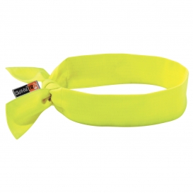 Ergodyne Chill-Its 6700FR Cooling FR Bandana with Polymers & Tie Closure - Yellow/Lime