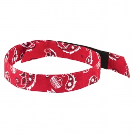 Ergodyne Chill-Its 6705 Evaporative Cooling Bandana with Hook & Loop Closure - Red Western