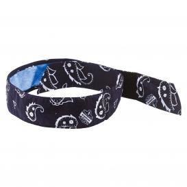 Ergodyne Chill-Its 6705CT Evaporative Cooling Bandana w/ Cooling Towel and Velcro Closure - Navy Western
