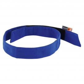 Ergodyne Chill-Its 6705FR Cooling FR Bandana with Polymers & Velcro Closure - Blue