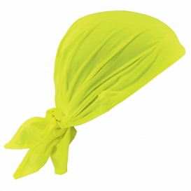 Ergodyne Chill-Its 6710 Evaporative Cooling Triangle Hat with Tie Closure - Yellow/Lime