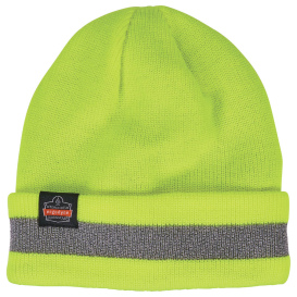 Ergodyne N-Ferno 6803 Reflective Rib Knit Winter Hat - Lime