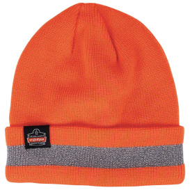 Ergodyne N-Ferno 6803 Reflective Rib Knit Winter Hat - Orange