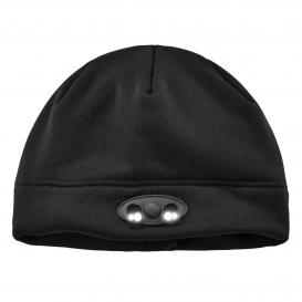 Ergodyne N-Ferno 6804 Skull Cap Beanie Hat with LED Lights - Black