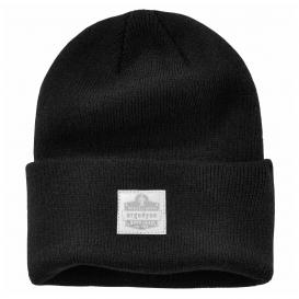 Ergodyne N-Ferno 6806 Cuffed Rib Knit Beanie Hat - Black