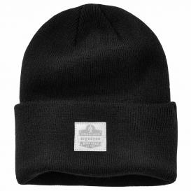 Ergodyne N-Ferno 6806 Cuffed Rib Knit Beanie Hat - Black