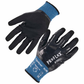 Ergodyne ProFlex 7251 Nitrile Coated Cut-Resistant Gloves - Blue