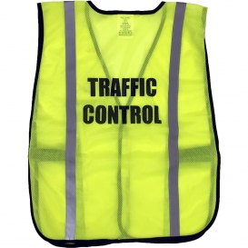 Ergodyne Pre-Printed TRAFFIC CONTROL Safety Vest - Yellow/Lime