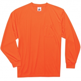 Ergodyne GloWear 8091 Non-ANSI Long Sleeve Safety T-Shirt - Orange