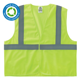 Ergodyne GloWear 8205HL-ECO Type R Class 2 Recycled Safety Vest - Yellow/Lime