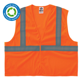 Ergodyne GloWear 8205HL-ECO Type R Class 2 Recycled Safety Vest - Orange