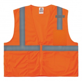 Ergodyne GloWear 8210Z Type R Class 2 Economy Mesh Safety Vest - Orange