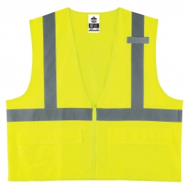 Ergodyne GloWear 8225Z Standard Vest - Zipper Closure - Yellow/Lime