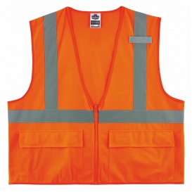 Ergodyne GloWear 8225Z Type R Class 2 Solid Safety Vest - Orange