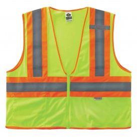 Ergodyne GloWear 8230Z Type R Class 2 Two-Tone Mesh Safety Vest - Yellow/Lime
