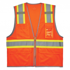 Ergodyne GloWear 8246Z Two-Tone Vest - Zipper Closure - Orange