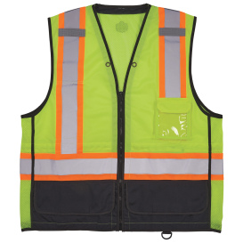 Ergodyne GloWear 8251HDZBK Type R Class 2 Two-Tone Hi-vis Safety Vest - Lime