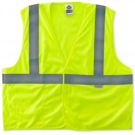 Ergodyne GloWear 8255HL Self Extinguishing Polyester Vest - Velcro Closure - Yellow/Lime