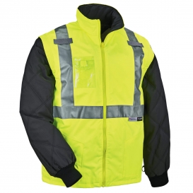 Ergodyne GloWear 8287 Type R Class 2 Convertible Thermal Jacket - Yellow/Lime