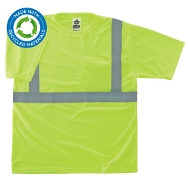 Ergodyne GloWear 8289-ECO Type R Class 2 Recycled Safety Shirt - Yellow/Lime