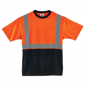 Ergodyne GloWear 8289BK Type R Class 2 Black Bottom Safety Shirt - Orange