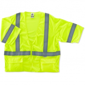 Ergodyne GloWear 8320Z Standard Vest - Zipper Closure - Yellow/Lime