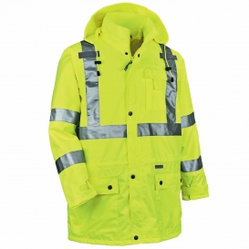 Ergodyne GloWear 8365 Type R Class 3 Rain Jacket - Yellow/Lime