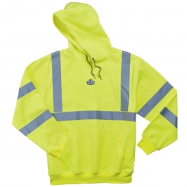 Ergodyne GloWear 8393 Type R Class 3 Hooded Sweatshirt - Yellow/Lime