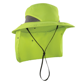 Ergodyne Chill-Its 8934 Ranger Hat with Neck Shade - Yellow/Lime