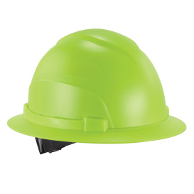 Ergodyne Skullerz 8969 Full Brim Style Lightweight Hard Hat - Ratchet Suspension - Lime