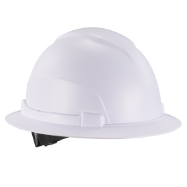 Ergodyne Skullerz 8969 Full Brim Style Lightweight Hard Hat - Ratchet Suspension - White