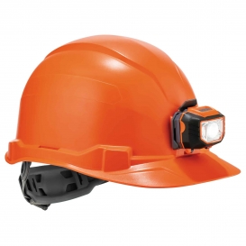 Ergodyne Skullerz 8970LED Cap Style Hard Hat with LED Light - Ratchet Suspension - Orange
