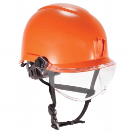 Ergodyne Skullerz 8974V Cap Style Hard Hat with Clear Anti-Fog Visor Kit - Orange
