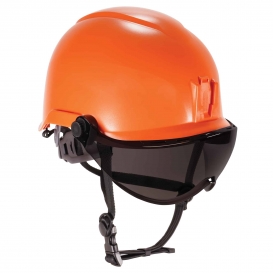 Ergodyne Skullerz 8974V Cap Style Hard Hat with Smoke Anti-Fog Visor Kit - Orange