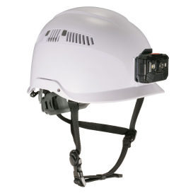Ergodyne Skullerz 8977LED Type 2 Class C safety Helmet with Adjustable Venting and LED Light - White